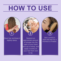 Curls Volumizing And Styling Mousse Curls Styling Shine Confident, Soft And Elastic Curling