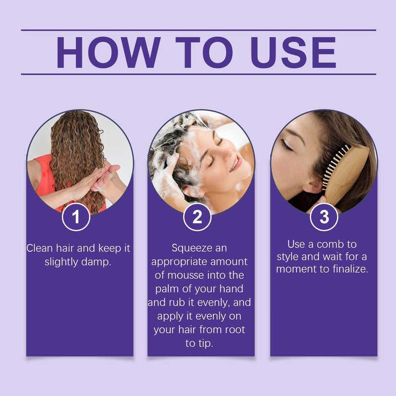 Curls Volumizing And Styling Mousse Curls Styling Shine Confident, Soft And Elastic Curling