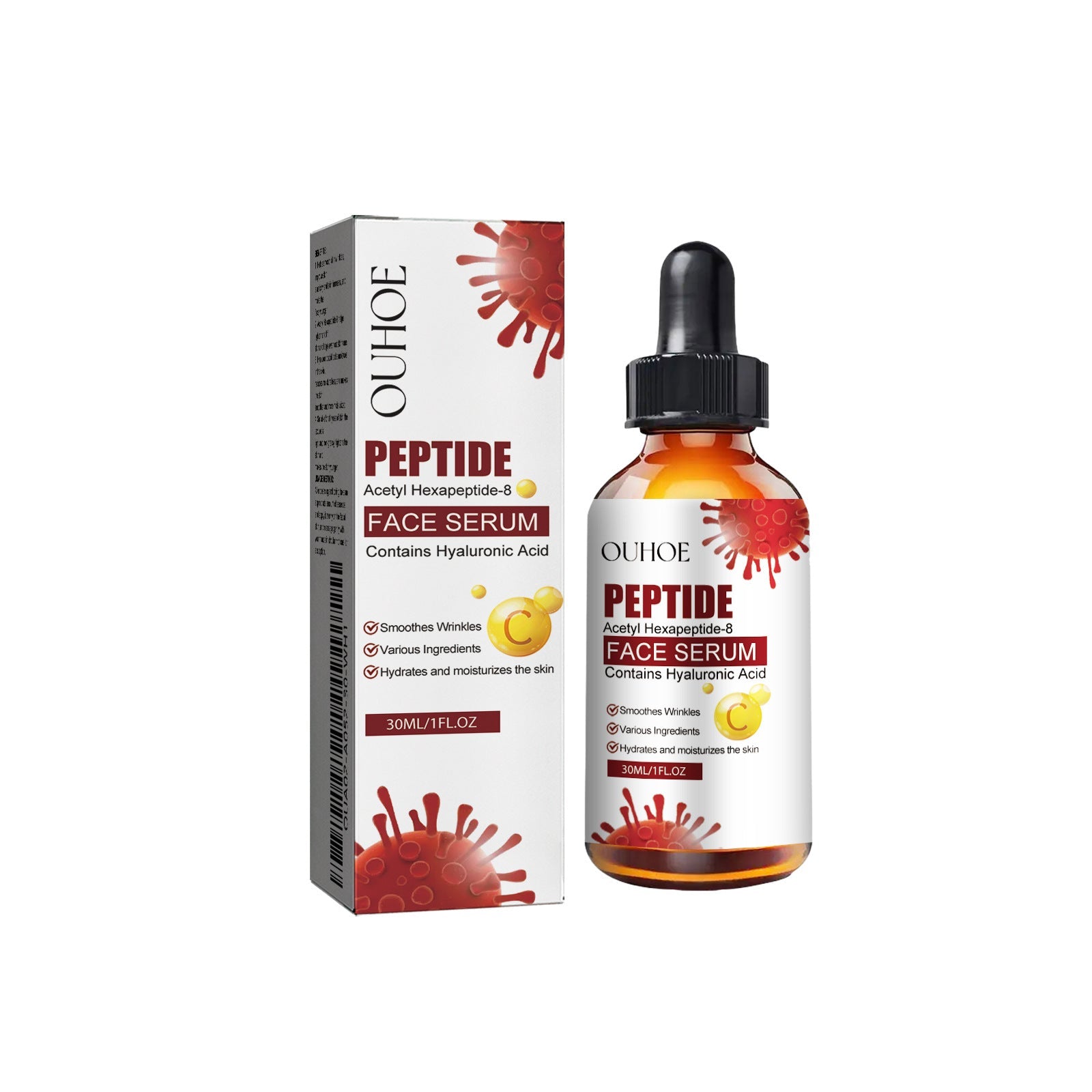 Peptide Face Serum, Fade Out Fine Lines On Your Forehead Skin Moist Hydrating Anti-Aging Essence