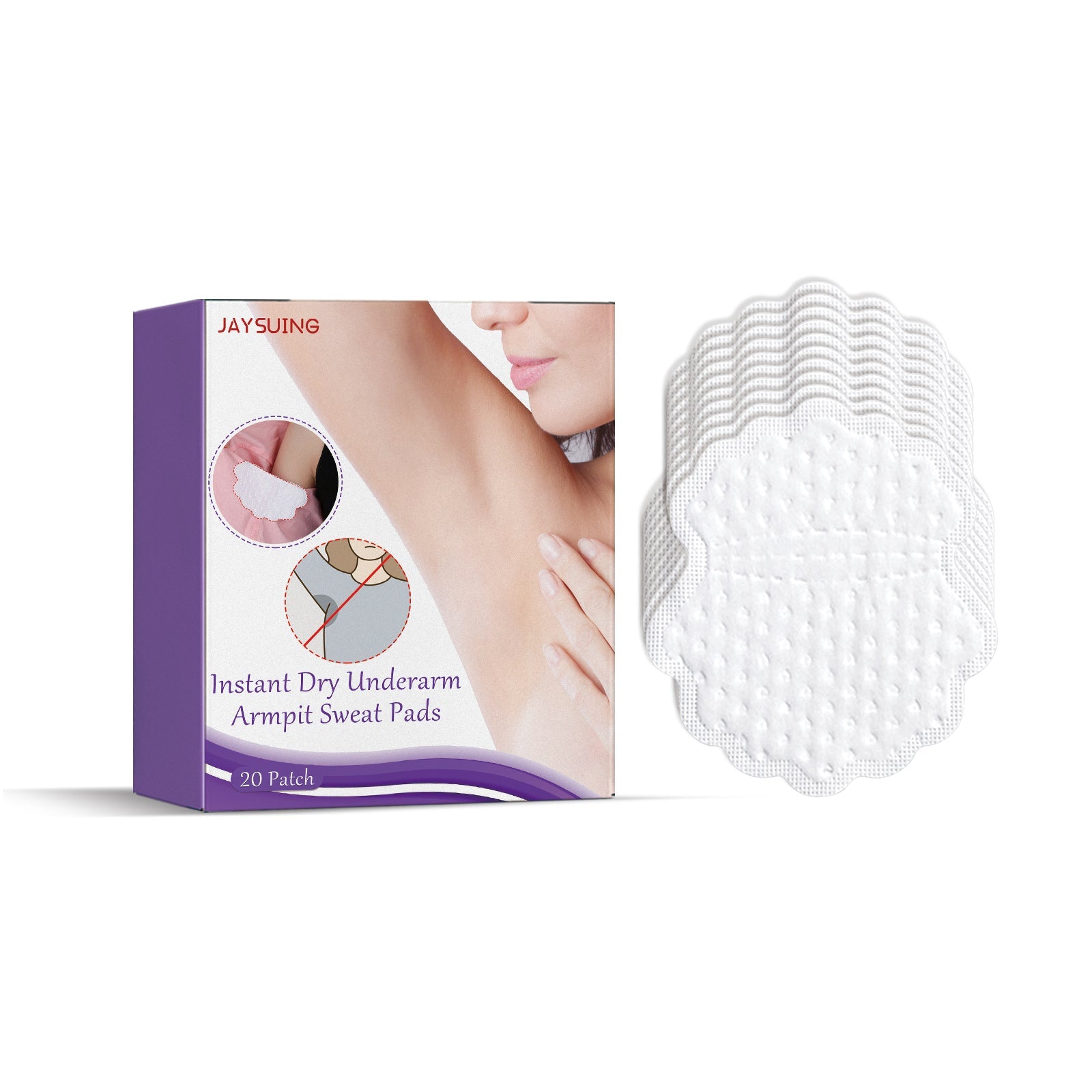 Armpit Sweat Pad, Clean Odors Underarm Deodorant Refreshing Invisible Long-lasting Sweat Absorbing Pad