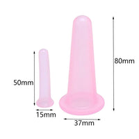 2pcs/set Silicone  jar vacuum cupping cans for body face Neck massage suction Cans anti cellulite Cupping Cups Set Health care