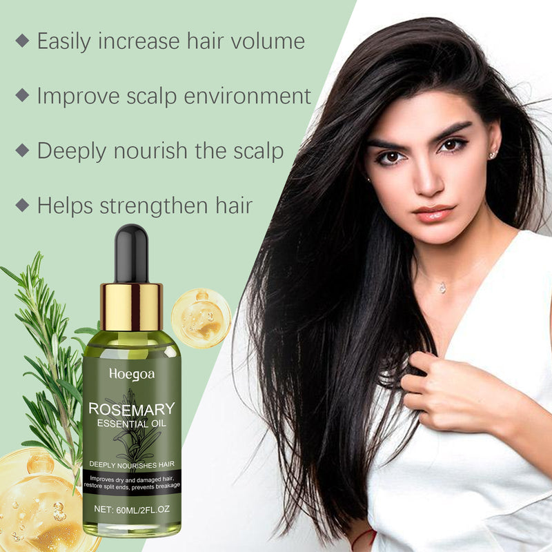 Hoegoa Rosemary Hair Care Essential Oil Nourishes And Hydrates Hair, Hydrates And Softens Hair Care Oil