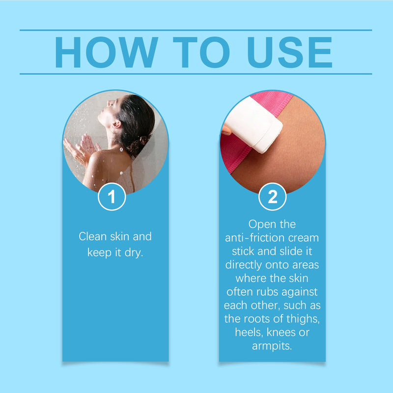 OceAura Thigh Anti-Chafing Stick with Aloe, Pomegranate & Grape Seed Oil - Anti-Friction Balm, Sweat & Water Resistant, 15g