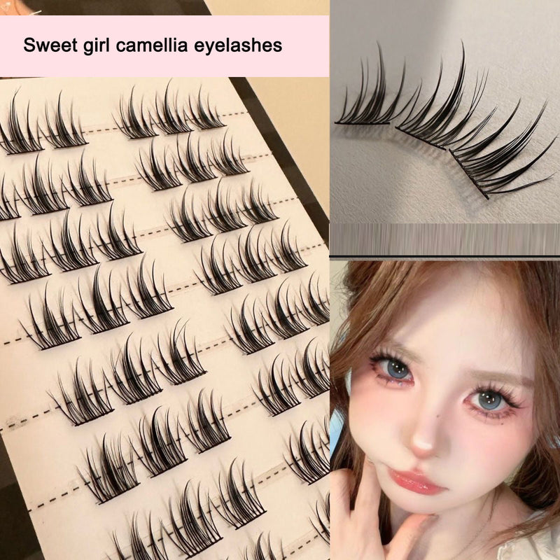 Sunflower Comics Pure Desire Eyelash Simulation Natural Thickening Large Segmented Trilogy False Eyelash Laziness