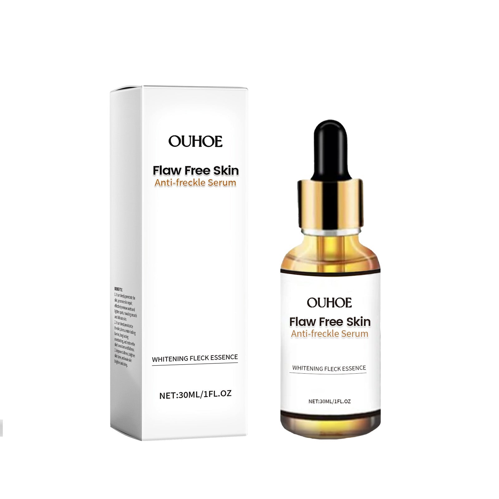 Flaw Free Skin Anti-Freckle Serum, Brightening And Moisturizing Essence For Refreshing And Cleansing Skin