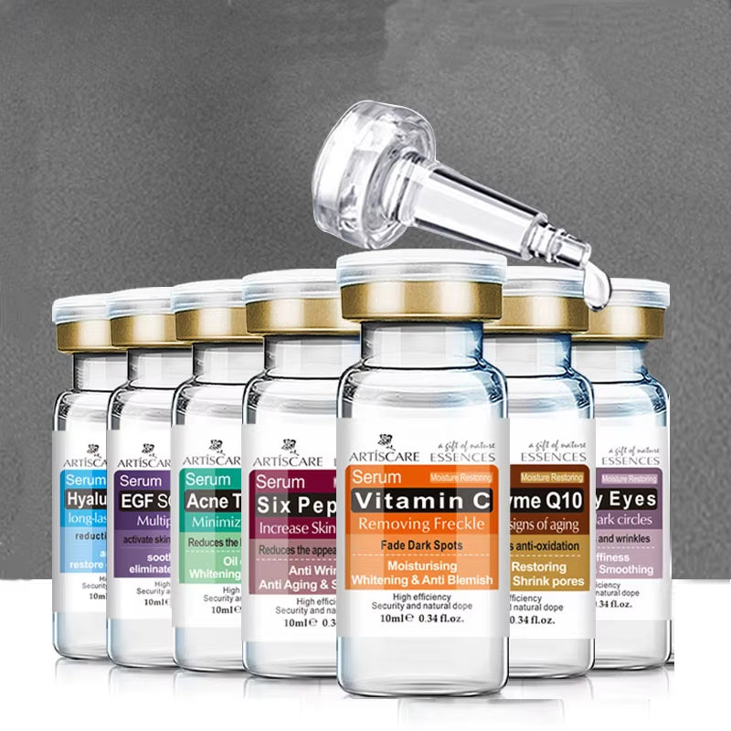 7Pcs Serum for Face Whitening anti Wrinkles Hyaluron Acid anti Aging Vitamain C Essence Acne Skin Care Facial Product