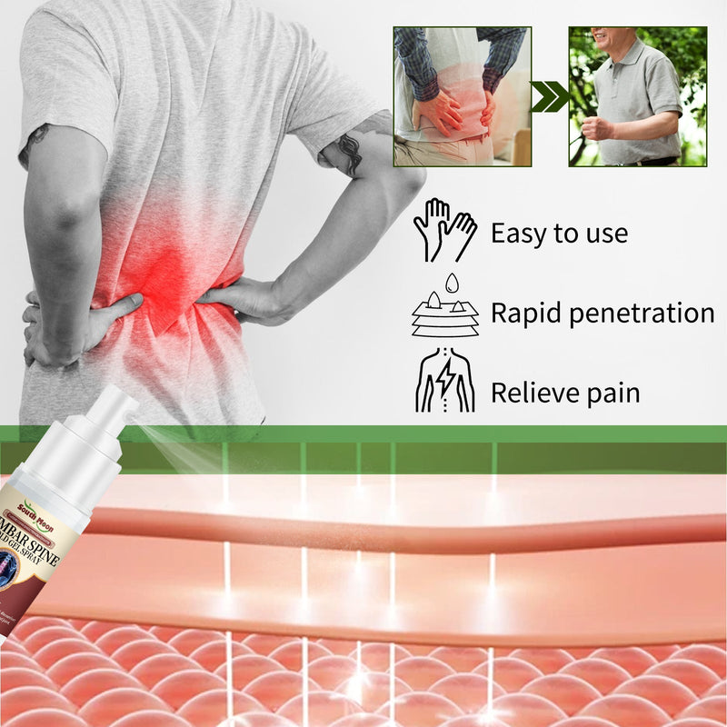 South Moon Lumbar Spine Cold Gel Spray, Relieve Disc Knee Heel Lumbar Fatigue Pain Spray