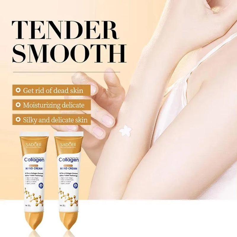 3Pcs*30G Collagen Hand Cream Skin Soften Nourish Moisturizing Korean Skin Care Cracked Repair Products