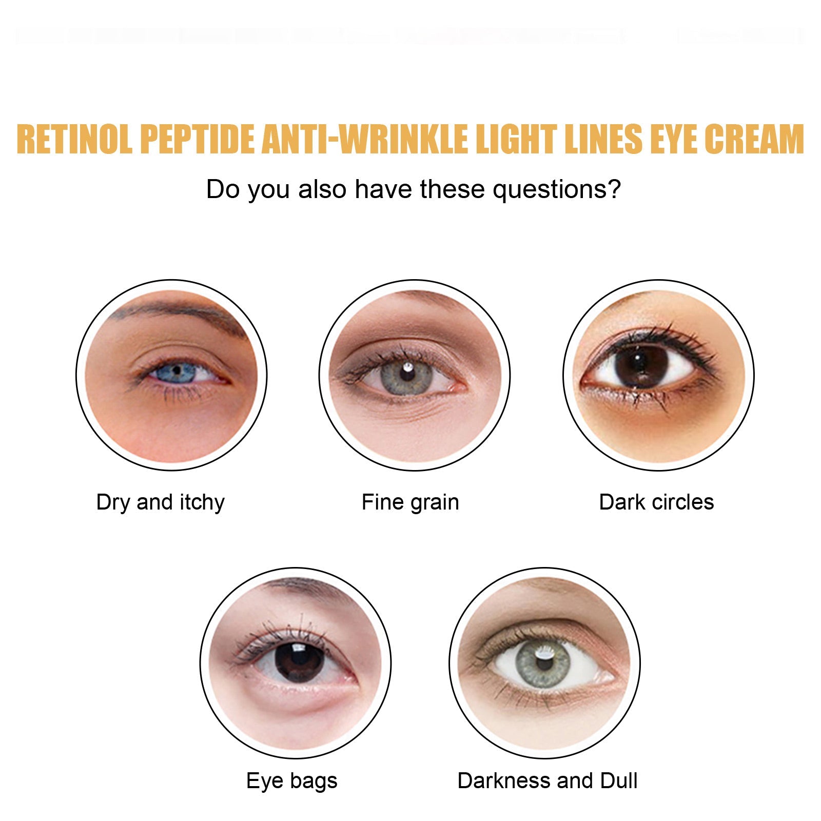 Retinol Polypeptide Repair Eye Cream Firming And Fading Fine Lines Repair Anti-Aging Eye Cream