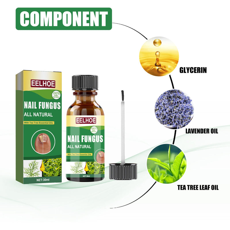 EELHOE Nail Repair Solution Tea Tree Oil Essence Gentle Nourishing Manicure Cleansing Soft Nail Care Solution