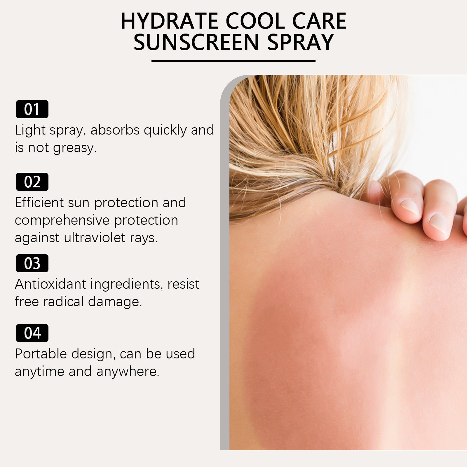 Viareline Refreshing Protection Spray Uv Refreshing Non-Greasy Moisture Lock Water Temperature And Face Protection
