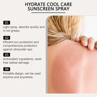 Viareline Refreshing Protection Spray Uv Refreshing Non-Greasy Moisture Lock Water Temperature And Face Protection