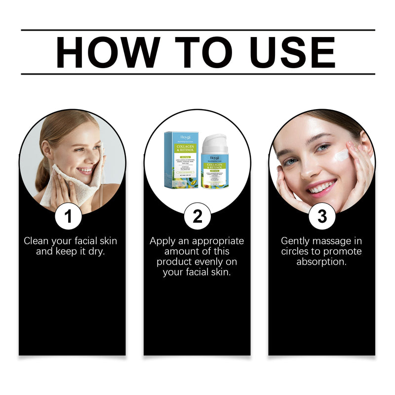 Collagen Facial Moisturizer Hydrates And Moisturizes The Facial Skin With A Soft Moisturizing Cream That Reduces Fine Lines