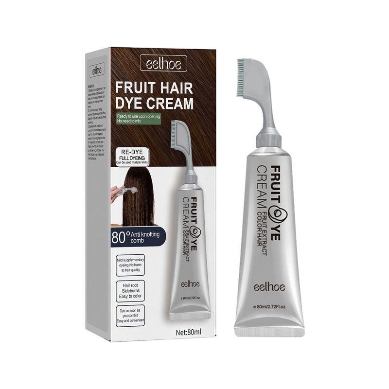 Fruit And Vegetable Hair Cream, Natural, Mild And Long-Lasting, Does Not Hurt The Scalp. Easy To Apply Dark Hair Cream