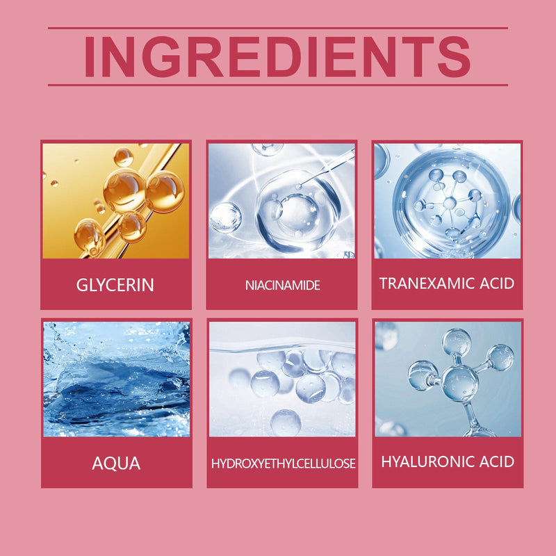 Hoygi Hyaluronic Acid Brightening Essence (Pink) Moisturizing And Moisturizing Deep Moisturizing, Firming And Improving Facial Skin Tone Essence