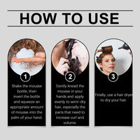 Volumizing Curls Styling Mousse Hair Styling Wax Foam Curls Moisturizing Treatment Mousse