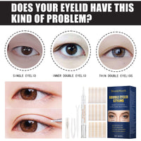 West&Month Double Eyelid Styling, Invisible Glue-free Natural Mesh Is Sticky When It Meets Water Lace Olive Type