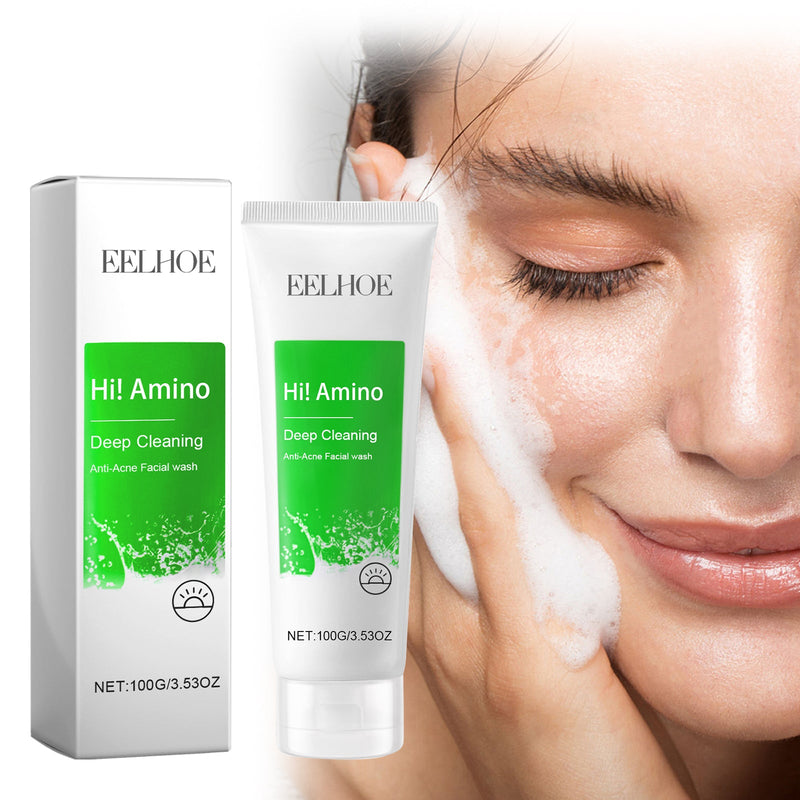 Anti Acne Facial Wash, Deep Clean Oil Dirt Blackhead Acne Shrink Pores Refreshing And Comfortable