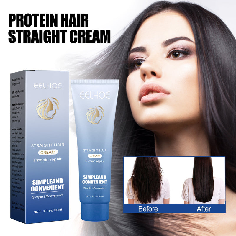EELHOE Protein Hair Straightening Cream Nourishes Hair, Smooths Hair And Scalp, And Takes Care Of Smooth, Frizzy And Dry Hair