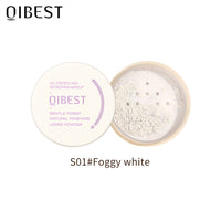 QIBEST Icy Loose Powder Mint Loose Powder Honey Powder Cake Is Not Easy To Take Off Makeup Concealer Makeup Powder