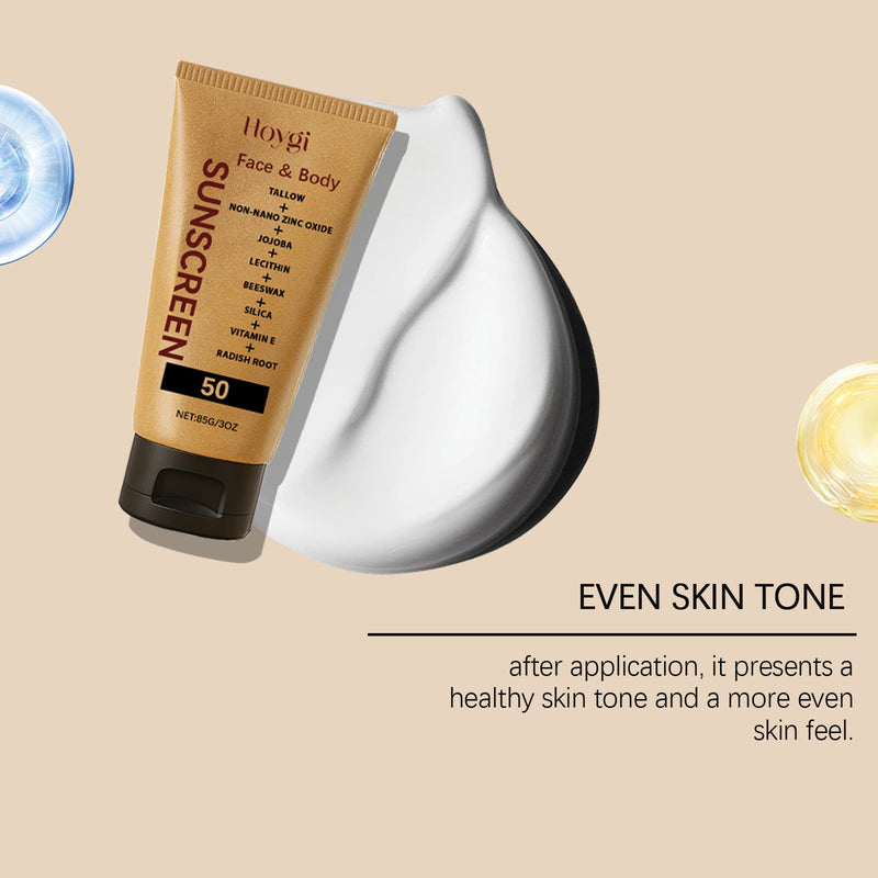 Hoygi Light Protective Cream, Moisturizes And Moisturizes Outdoor Isolation Protection In Summer Natural Lightweight Non-Sticky Protective Cream