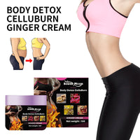 Body Detox Cellburn Ginger Cream, Body Skin Toning And Firming Heat Slimming Cream