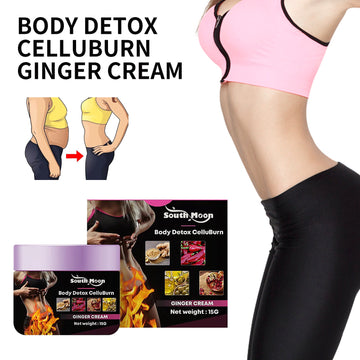 South Moon Body Detox Cellburn Ginger Cream, Body Skin Toning And Firming Heat Slimming Cream