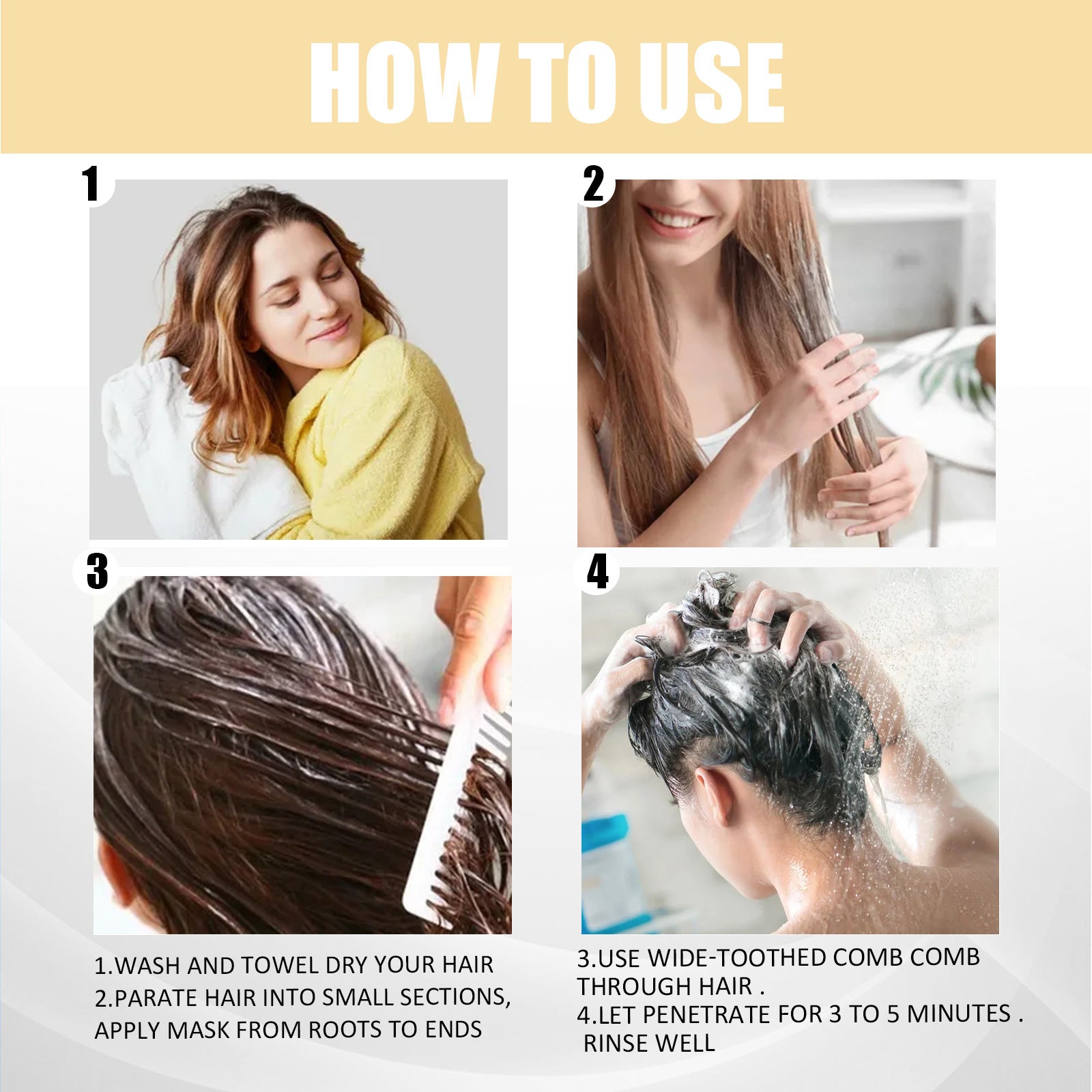 EELHOE Hair Mask Conditioner Moisturizes, Improves, Dyes, Irons, Smooths And Fluffs Hair Mask