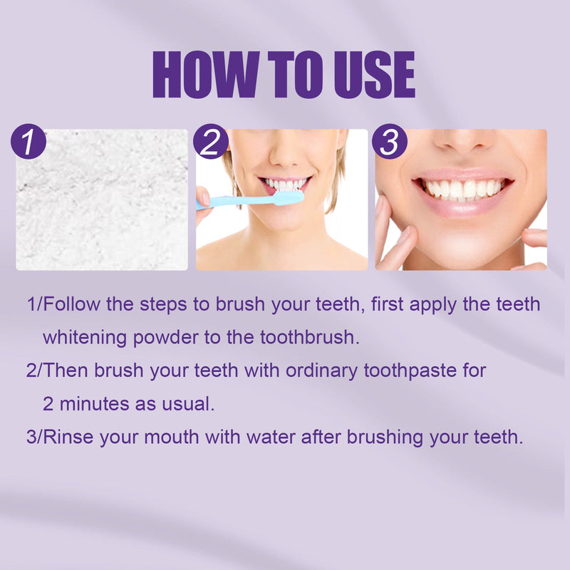 EELHOE v34 Whitening Powder, Cleaning Stains Freshening Breath And Brightening White Teeth Cleaning Powder