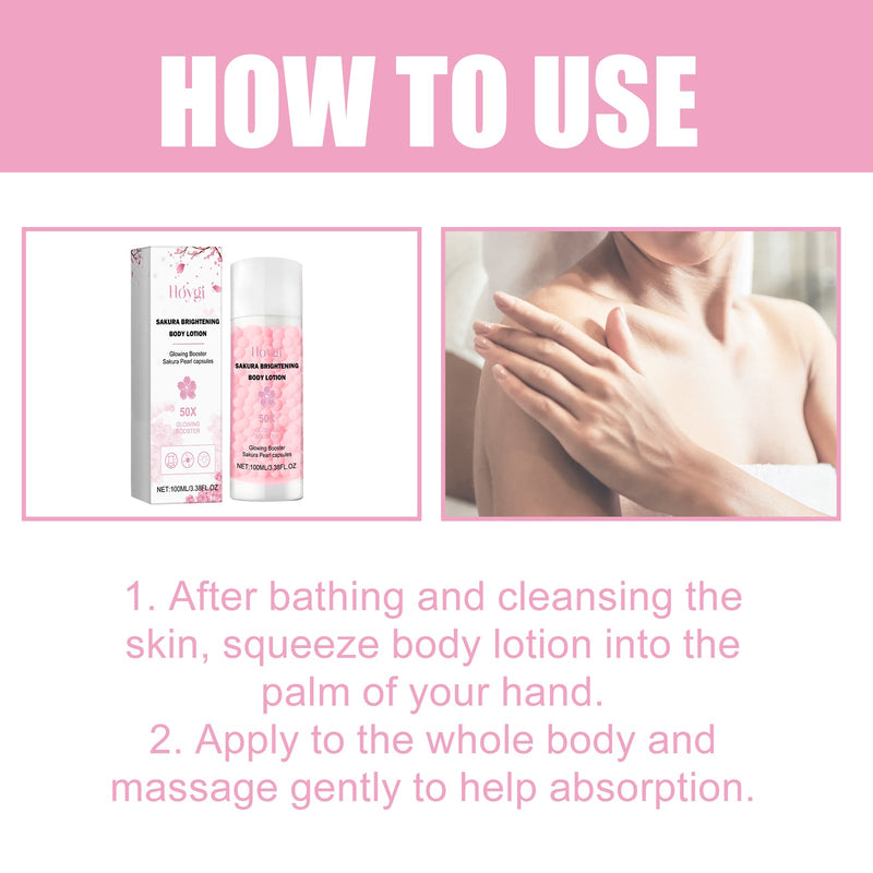 Hoygi Sakura Brightening Body Lotion - Deep Moisturizing Whitening Care