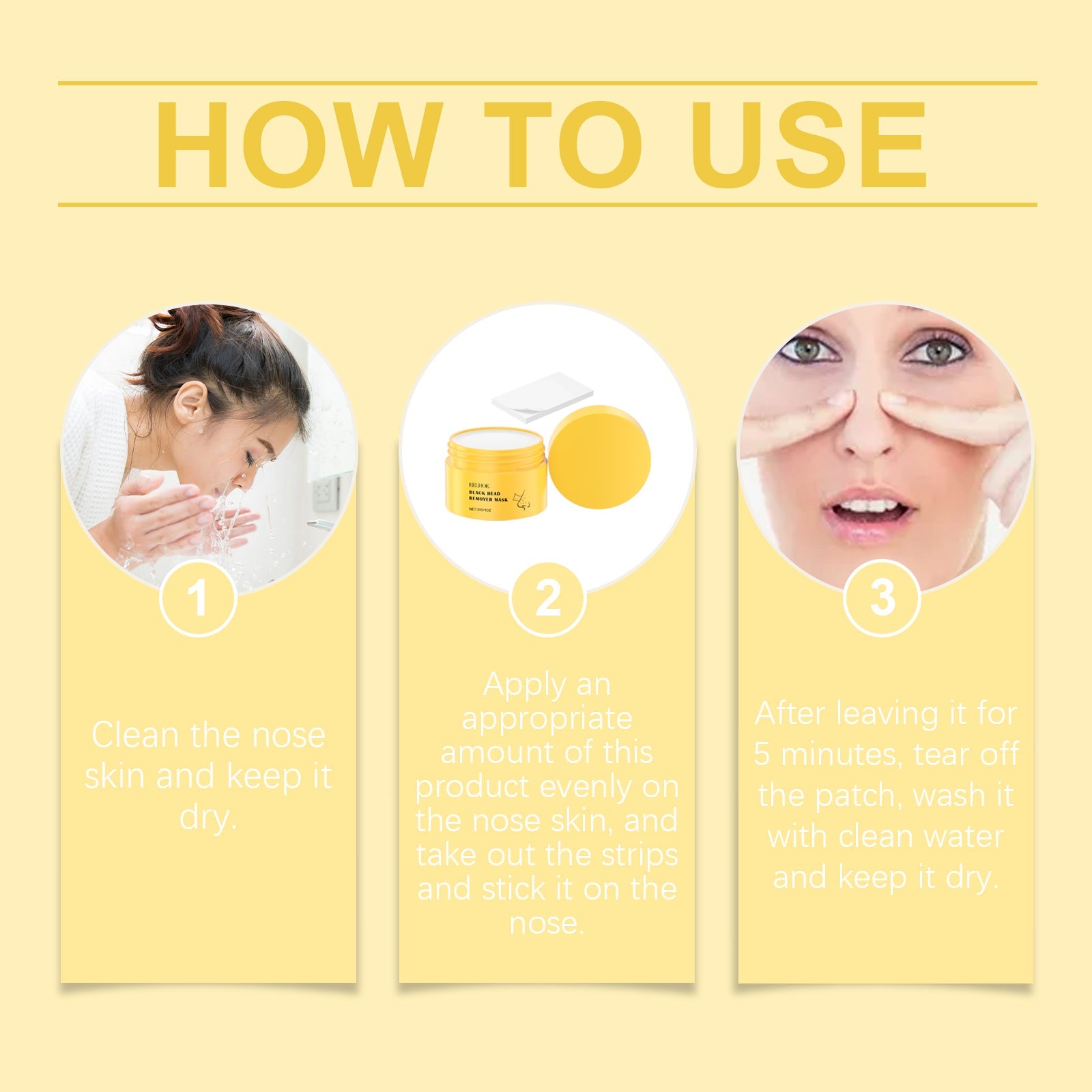 Blackhead Cleansing Nose Patch Gently Cleanses T Zone Pores, Acne Moisturizes Skin And Tears Nose Mask