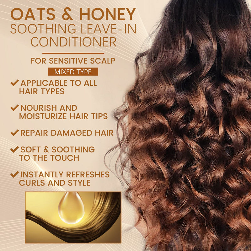 Oat And Honey Leave-In Conditioner, Improve Frizz, Moisturize And Repair Hair, Smooth And Shiny