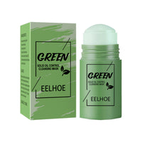 Green Tea And Eggplant Solid Mask, Facial Deep Cleansing, Moisturizing And Firming Skin Smear Mud Mask Stick