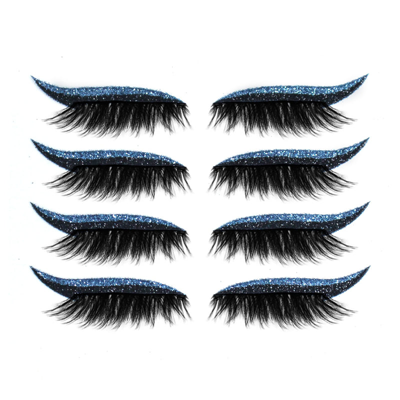 New Glitter Self-Adhesive Eyeliner Eyeshadow Sticker Double Eyelid False Eyelashes Waterproof Party Eye Makeup Sticker