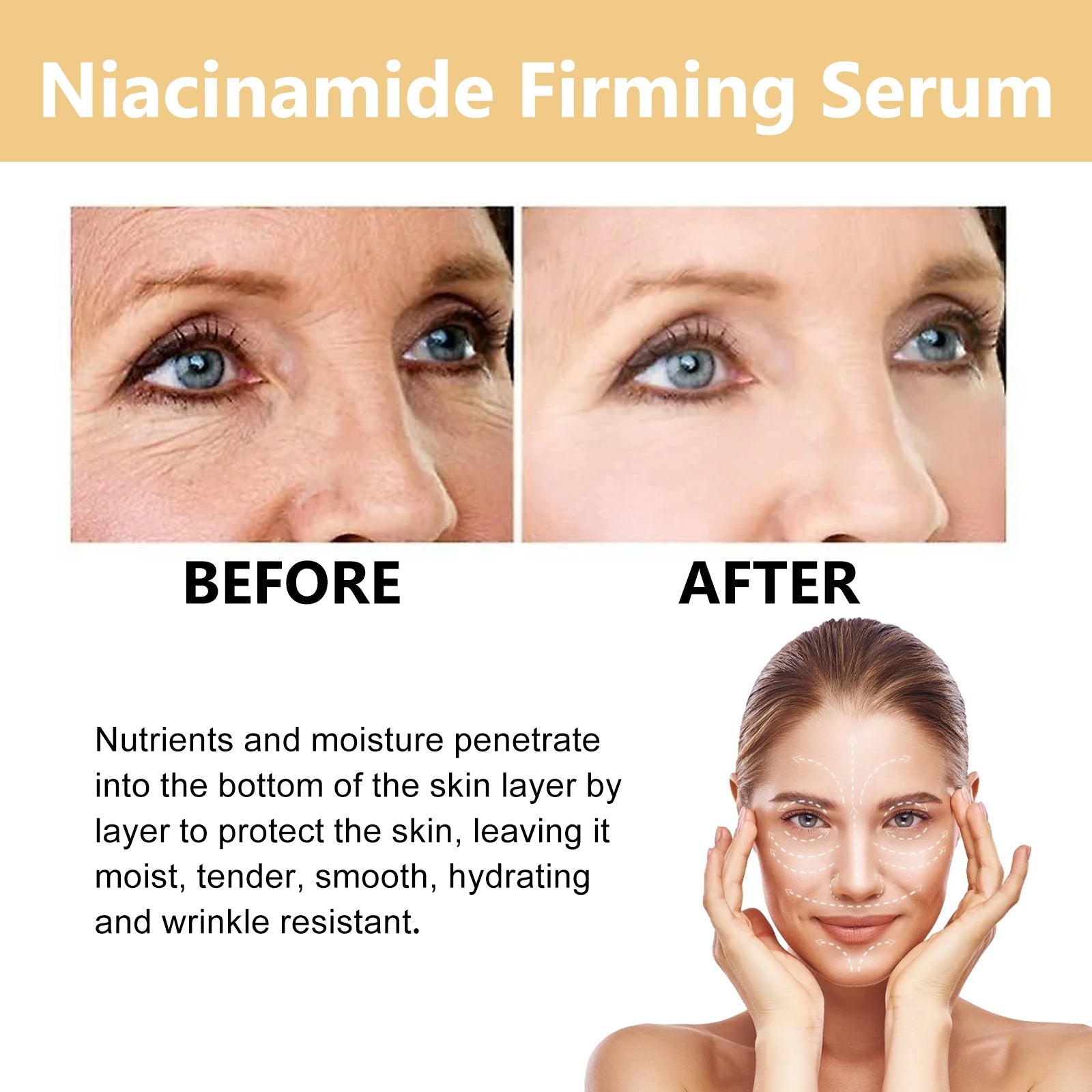 Nicotinamide Firming Serum, Moisturizes And Firming Facial Skin, Brightening Dark Skin Tone Serum