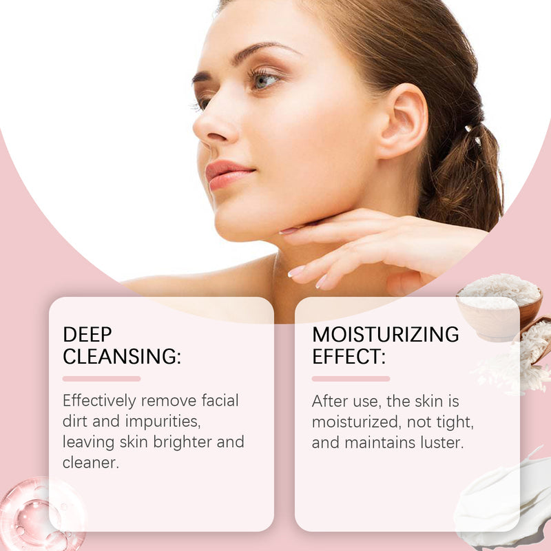 West&Month Rice Cleanser, Moisturizing And Cleansing Face, Clean, Refreshing And Non-Greasy, Brightening Complexion