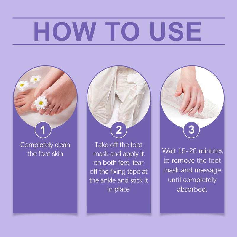 OceAura Foot Mask (Bag) Relieves Foot Discomfort, Gently Cleanses, Enhances Comfort, Tightens And Moisturizes The Skin