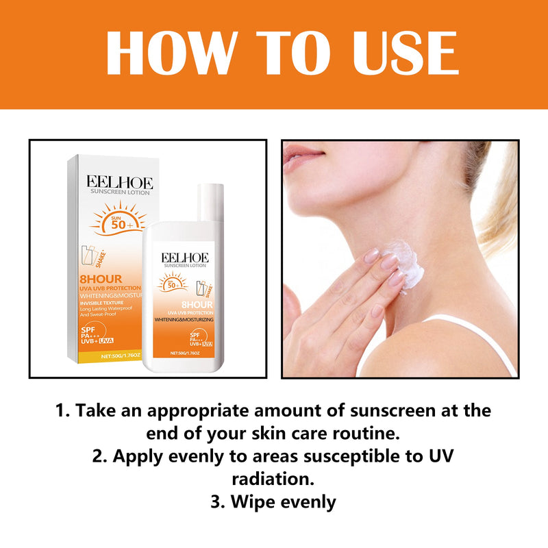 EELHOE Sunscreen Lotion - UV Protection, Hydrating Non-Greasy Care