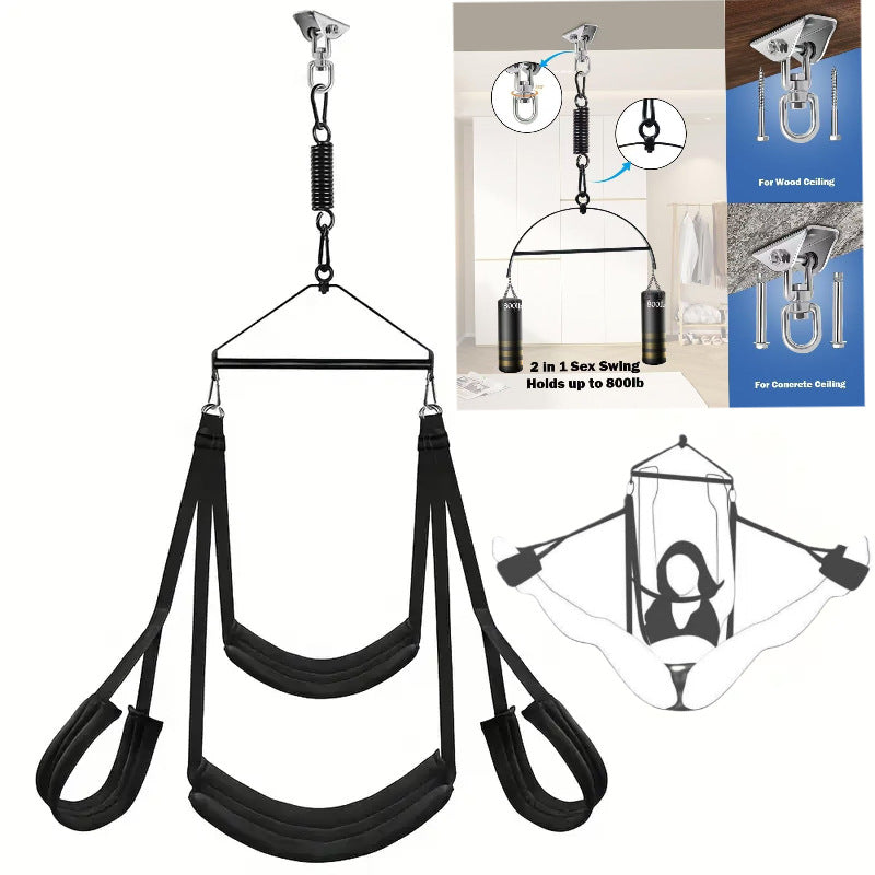 SM Adult Erotic Swing Ceiling 360-Degree Rotatable Adjustable Swing  Set