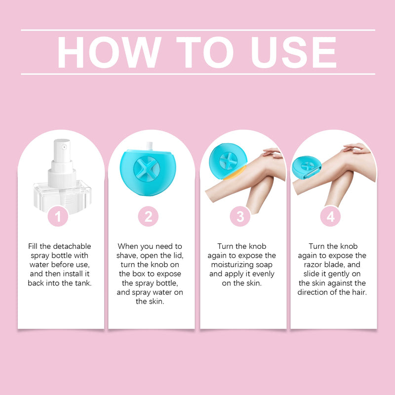 EOHOE 3-In-1 Women's Razor Multi-Functional Gentle Body Cleaning Shaver Travel Set