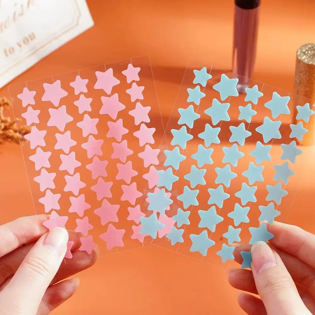 Ys00141--40Pcs Colorful PE Pimple Patches Cute Star Shaped Pimple Cover Sticker Invisible Pimple Cover Removal Pimple Patch