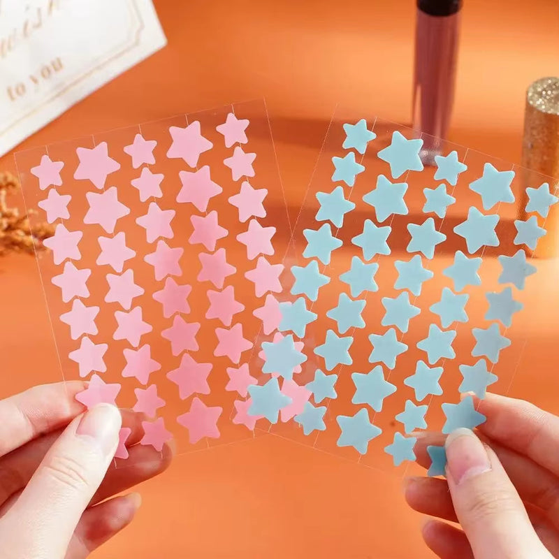 Ys00141--40Pcs Colorful PE Pimple Patches Cute Star Shaped Pimple Cover Sticker Invisible Pimple Cover Removal Pimple Patch