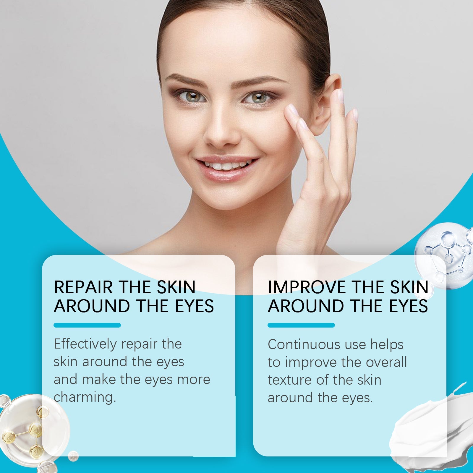 Retinol Eye Cream, Hydrating, Moisturizing, Firming And Smoothing Skin Around Eyes Eye Massage Care Cream