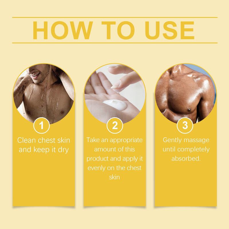 Ximonth Men's Breast Care Cream Daily Moisturizing And Moisturizing Men's Chest Massage Treatment Cream