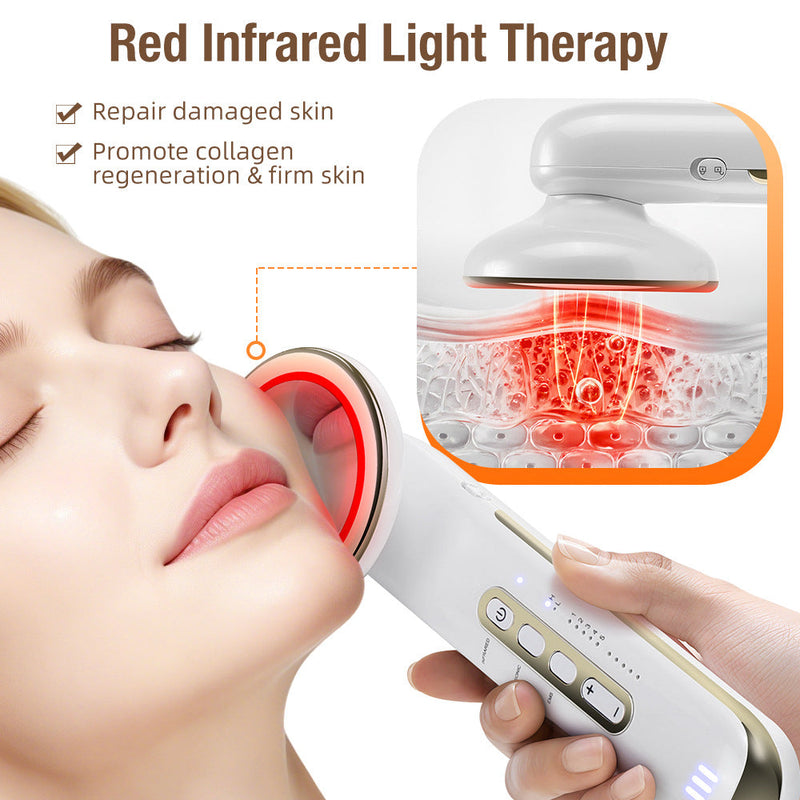 EMS Body Sculpting Device with 5 Modes, Rechargeable Far Infrared &amp; Ultrasonic Fat Burning Slimming Beauty Instrument