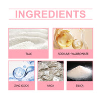 Setting powder with brush， Natural Makeup Light, Delicate Breathable Fit Dry And Wet Dual Use Powder Lasting Makeup