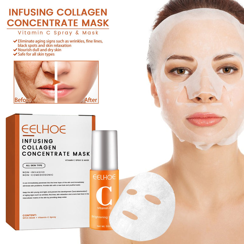 Collagen Anti-Aging Mask Spray Dull Brightening And Firming Skin Anti-Aging Moisturizing Mask