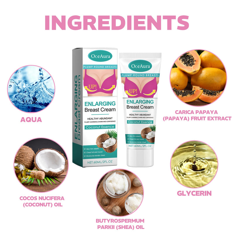 Oceaura White Coconut Breast Lift Firming, Firming And Plumping Anti-Sagging Massage Treatment Beauty Cream