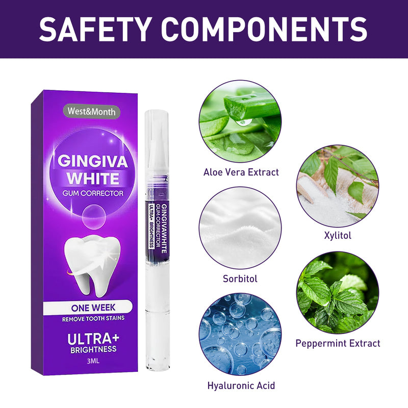 West&Month Gum Corrector Pen, Teeth Cleaning Whitening Brightening Repair Gum Teeth Beauty Pen