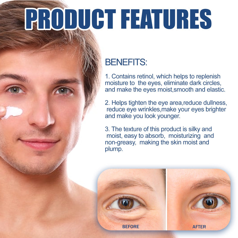Men's Retinol Eye Cream, Firming And Lightening Eye Bags, Moisturizing And Repairing Eye Cream